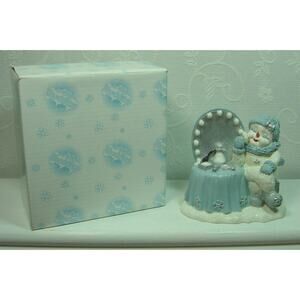 SNOW BUDDIES FIGURINE-MISS THING VANITY SNOWMAN 2001